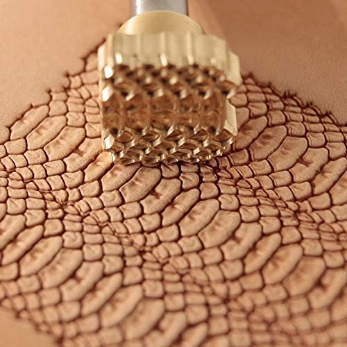 DandS ltd Snake Leather Stamp Tool, Professional Steel Craft Tool for Leatherworking, Embossing, Carving & Stamping Leather Projects, Belts Wallets & DIY Projects Compatible with Mallet #395 - color: Snake skin 0.7" x 0.7"