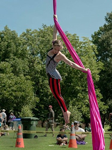 Durable Aerial Silks Starter Kit with 11-Yard Yoga Hammock & Hardware | Aerial Swing for Acrobatic Flying Yoga & All Levels, Aerial Rigging Point up to 14ft, Durable, Safe - color: Pink