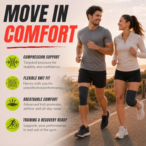 UFlex Athletics Knee Brace for Men and Women Knee Compression Sleeve Knee Support Wraps for Arthritis Joint Pain Relief, Workout, Swelling, Sports, Circulation, Running, & ACL Recovery - color: Black, size: Small