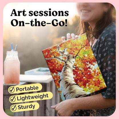 Chalkola 15 Pack 9x12 Canvas for Painting - Paint Canvases Panels | Primed 100% Cotton Boards for Acrylic Painting, Oil Art, Acid-Free for Professional Artists, Hobby Painters, Kids & Beginners - size: 15 - 9"x12", style: White