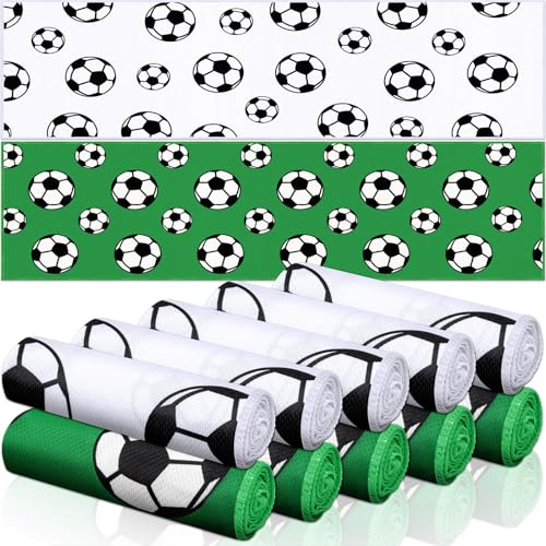 FuWeave 12 Pcs Soccer Cooling Towels Gifts 30 x 9 Inch - color: Soccer, size: 30 x 9 inches