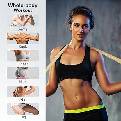 Resistance Loop Exercise Bands, Resistance Bands Exercise Bands for Home Fitness, Stretching, Strength Training, Physical Therapy,Elastic Workout Bands for Women Men Kids, Set of 5 - color: Coffee
