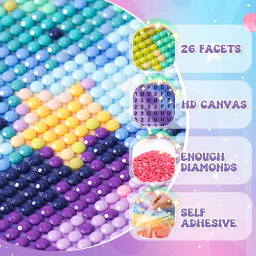 QAZWSX DIY Diamond Art Beautiful Flowers Painting Set, Floral Crystal Rhinestone Canvas, Adult Craft for Home Office Wall Decor 12x16 Inch