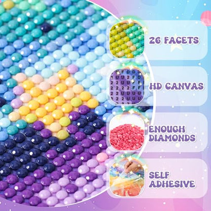 QAZWSX DIY Diamond Art Beautiful Flowers Painting Set, Floral Crystal Rhinestone Canvas, Adult Craft for Home Office Wall Decor 12x16 Inch