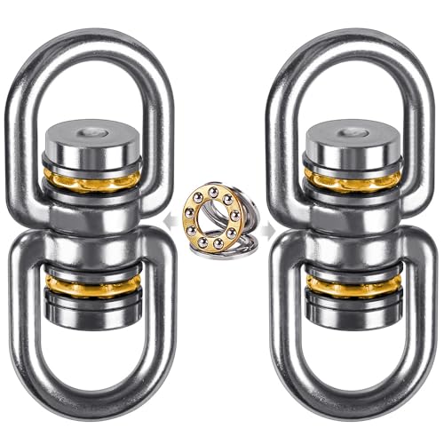 SELEWARE Heavy Duty Bearing Swing Swivel, 360° Rotation Hanging Accessory - color: Swivel Only, 2 Pack