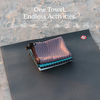 Nomadix Fitness Towel- Microterry Quick-Dry Gym & Yoga Sweat Towel, Odor-Resistant, Ultra Absorbent, Sand & Pet Hair-Resistant, Recycled Material, 30″×16″- Regenerative Black - color: Regenerative Black