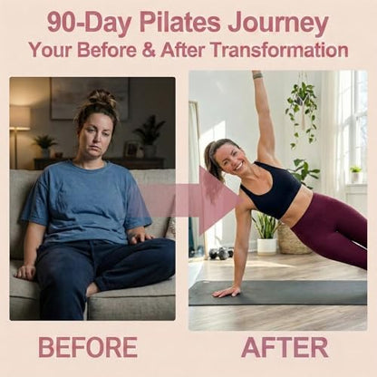 Pilates Kit for Women,15 Inch Magic Circle, 6 Multi-Level Resistance Bands,Yoga Ball Socks, Back Neck Stretcher ,14-Piece Full Body Toning Pilates Equipment for Beginners, 15 Min Daily Routine - color: Black