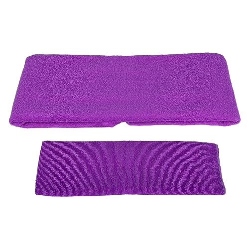 BalanceFrom 7-Piece Yoga Set with 71x24x1 Inches Extra Thick Mat and Carrying Sling – Includes 2 Blocks, Stretch Strap, 2 Towels, and Knee Pad for Home, Studio, and Gym Workouts - color: Purple