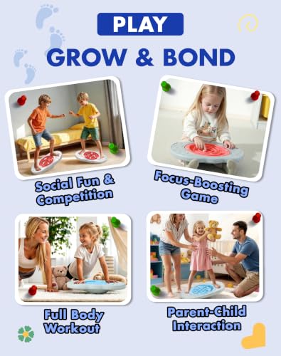 Kids Maze Balance Board with Bag, 2-in-1 Sensory Training Toy, Ages 3-12