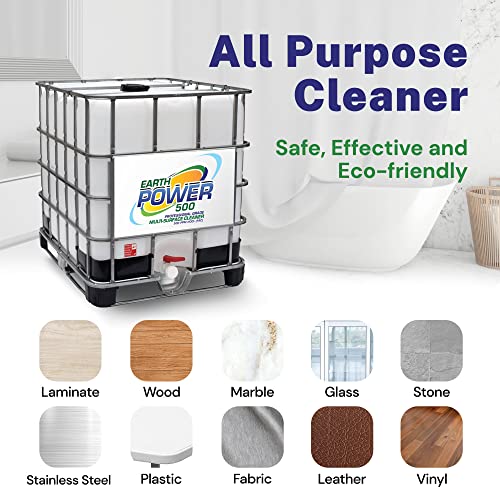Earth Power Hypochlorous Acid 500 PPM Multipurpose Cleaner – 500 Gallon - style: 500 Gallons