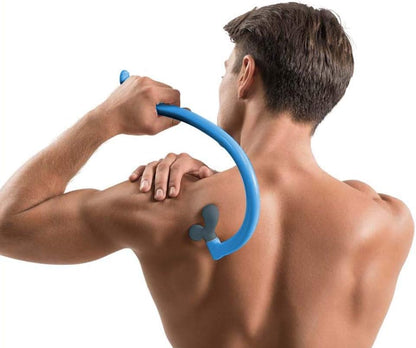 Portable Self Massage Tool - Portable Trigger Point Therapy for Back and Neck, 7.21*14in Lower Back Massager, Myofascial Release Tool & Deep Tissue Muscle Massage Stick, Shoulder Leg Feet Blue - color: Blue