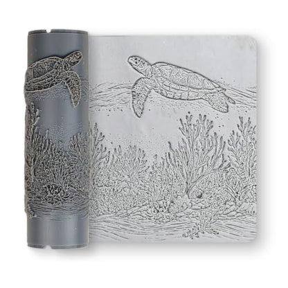 Turtle Reef Passage Clay Texture Roller 4" for Polymer Clay - color: Turtle Reef Passage Roller, size: 4 inch