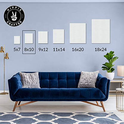 HIPPIE CRAFTER 20 Pack Paint Canvases for Painting, 8x10 Blank Art Canvas Panels, Flat Canvas Boards for Acrylic, Oil, and Mixed Media, Small Canvases for Painting Projects and Art Supplies - size: 8 x 10