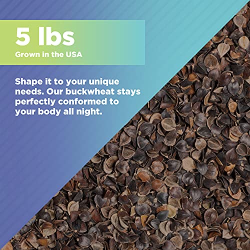 Organic Buckwheat Hulls Filling – Natural and Eco-Friendly Refill for Pillows, Yoga Zafus and Cushions - Hypoallergenic Premium Natural Pillow Replacement – USA Grown and Processed, 5 lbs - size: B - 5 lbs