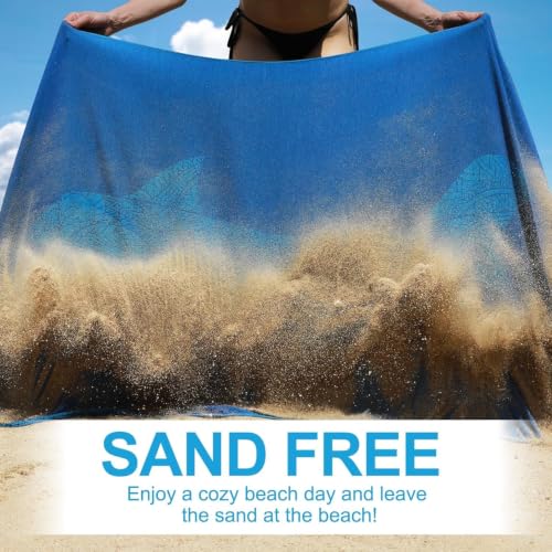 6 Packs Oversized Cotton Turkish Beach Towels Set 74"x38" Extra Large Sand Free Quick Dry Absorbent Swim Bath Pool Towel Adult Blanket Travel Essentials Accessories Vacation Multi Blue Turtle Shark - color: Multi Pattern Five
