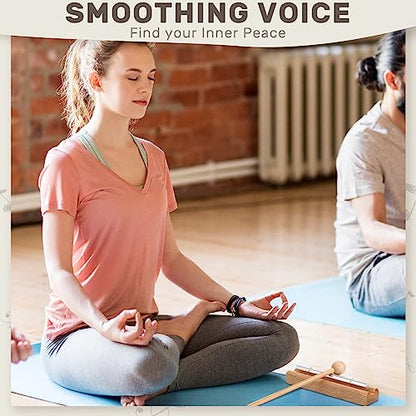 Boao 12 Pcs Meditation Chime, Mindfulness Teacher Hand Bell Chime Musical Percussion Instrument with Mallet Reminder Tools for Prayer Yoga Music Sound Gift