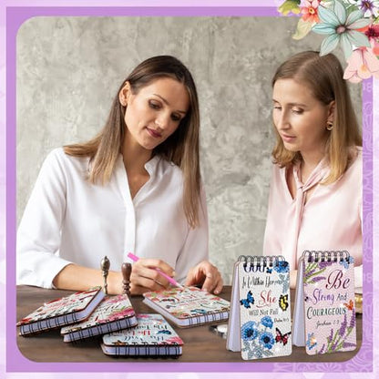 Fuyoooo 12 Pcs Bible Verse Diamond Art Notebook for Adult, 4.72 x 2.83 Inch | Bible Verse Diamond Art Kits, Christian DIY Cover Notebook Diamond Painting for Beginners, 5d Journal Notepad Accessories - style: Floral Bible