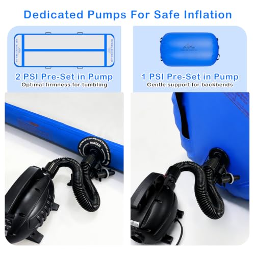 10FT Inflatable Gymnastics Tumbling Mat with 39.3 x 23.6 in Air Roller