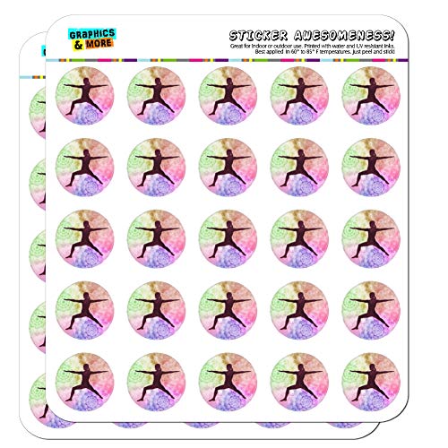 Warrior II 2 Yoga Pose Planner Calendar Scrapbooking Crafting Stickers - color: Opaque, size: 50 1" Stickers