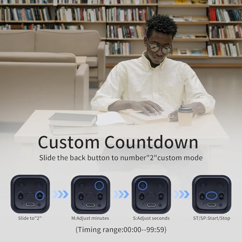 Productivity Timer Flip Gravity Sensor Cube Timer Countdown & Countup,Mute & Vibrate & Sound，5/10/30/60min & Custom Timing, Perfect for ADHD,Work,Learning,Kitchen Cooking (1Black) - color: Black