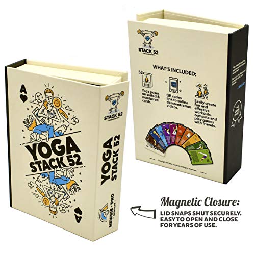 Stack 52 Yoga Exercise Cards: Designed by Certified Yoga Instructor. - color: 55 Card Base Deck