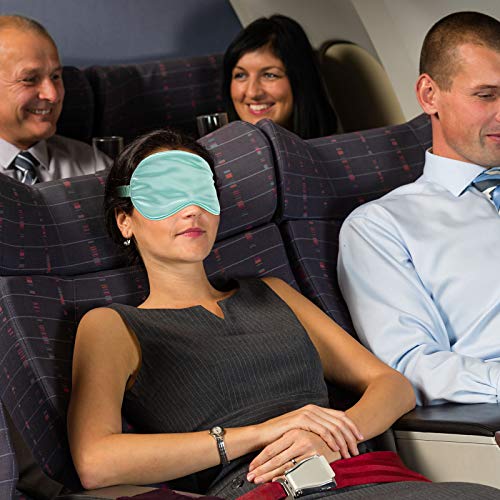 4 Pcs Silk Eye Mask for Sleeping Soft Satin Sleep Mask with Ear Plugs with Adjustable Strap Sleep Shading for Women Men Travel Nap Relaxation(Light Colors)