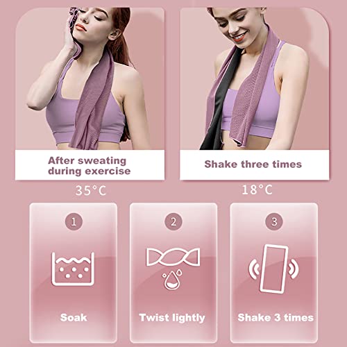 Pack of 20 Cooling Towel 40x12'' Ice Towel for Neck and Face Microfiber Chilly with Bag Breathable Yoga Gym Stay Cool Towels Sweat Rag for Workout Running Camping Pilates Beach, Pink - color: Pink