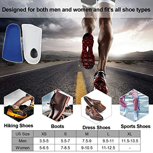 3/4 Length Orthotic Inserts, Half Shoe Insoles for Plantar Fasciitis - size: L - W11-12.5 | M9.5-11