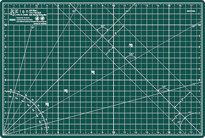 Elan Cutting Mat A3 Green, Self Healing Cutting Mat 12x18 Inch, 5-Ply Craft Board Green, Hobby Board for Crafts 12x18 Inch - style: 18 x 12"