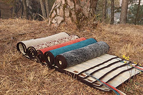 Organic Hemp Yoga Mat, 100% Handmade, Eco-Friendly, Natural and Biodegradable, multipurpose yoga mat. - color: Petrol blue