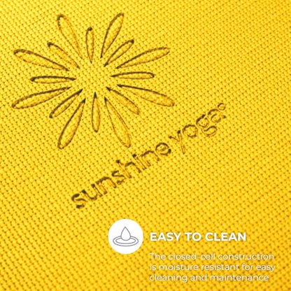 Voyage 5mm Studio Yoga Mats, 4 Pack, 72x24in - color: Yellow