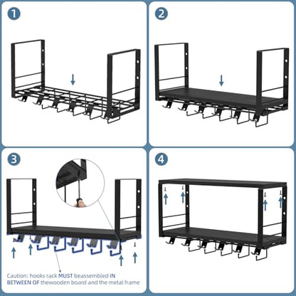 TJ.MOREE Floating Shelf Compatible 2 Tier with Tonal Accessories Wall Mount