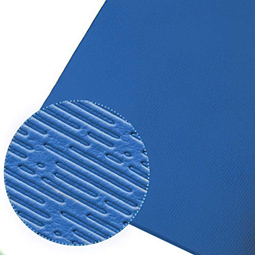 Hatha Yoga Extra Thick TPE Yoga Mat - 72"x 32" Thickness 1/2 Inch -Eco Friendly- With High Density Anti-Tear Exercise Mats For Home Gym Travel & Floor Outside - color: Blue