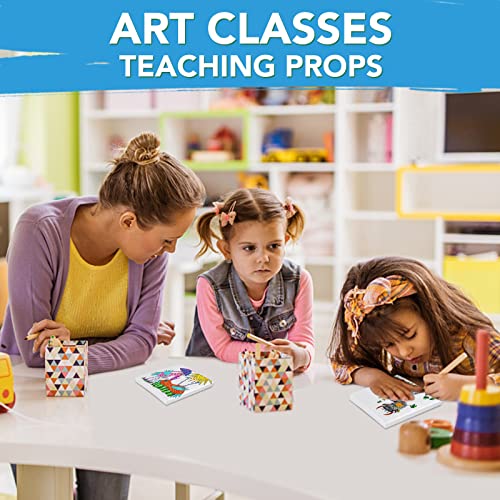 ESRICH Mini Canvases for Painting,4x4In Canvas in Bulk 24Pack, 2/5In Profile Small Square Canvas, Blank Canvases are Great for School Projects and Kids Birthday Parties, Home Decor Project. - size: 4x4in-24 Packs