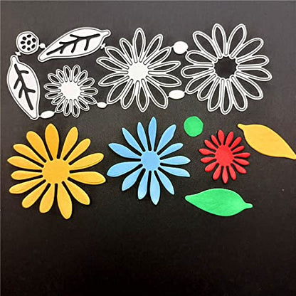 Flower Cutting Dies Metal Dies for Card Making Stamps Embossing Stencil Scrapbooking Album Paper DIY Crafts Decor (6 Pieces) - style: Flowers and leaves