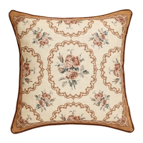 patdrea French Vintage Linen Throw Pillow Cover,18"x18"-ParkerEstate C - color: Parkerestate C, size: 18" x 18" (Pack of 1)