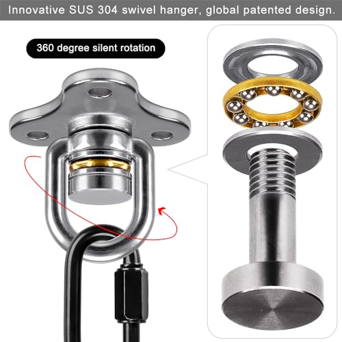 SELEWARE 2 Pack Tire Swing Swivel Hanger with Bearing Heavy Duty Swivel - color: Bearing Swing Hangers, 2 Pack
