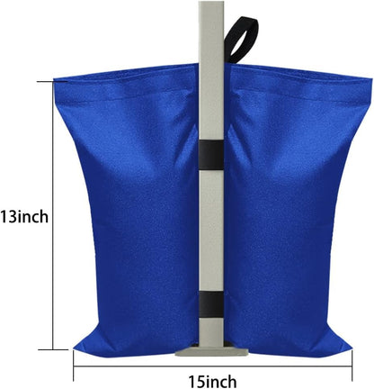 Eurmax USA 130LBS 4-Pack Universal Canopy Weights,Reinforced Double Pockets, Secure Wind Protection,Easy Wrap-Around Installation Heavy Duty Sandbags (Without Sand),Fits All Instant Shelter Legs,Blue - color: Blue, style: Twin Cylinder Sand