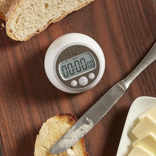 Taylor Digital Timer Counts Up and Down for School, Learning, Projects, and Kitchen Tasks, Super Loud Digital Timer, Gray | Learning, Projects, and Kitchen Tasks, Super Loud Digital Timer, Gray