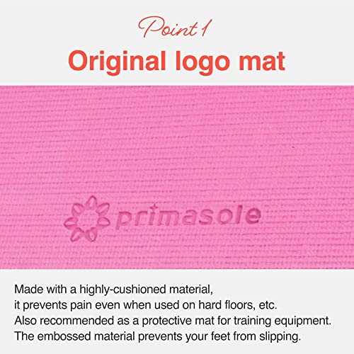 Primasole Yoga Mat with Carry Strap for Yoga Pilates Fitness and Floor Workout at Home and Gym Non-slip 9 colors - color: Blush Pink, size: 1/3 inch (8 mm)
