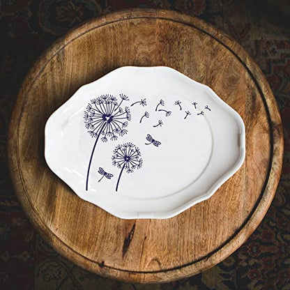 OLYCRAFT 2Pcs Self-Adhesive Silk Screen Printing Stencils Dandelion Mesh Transfers Stencil Dragonfly Pattern Silk Screen Stencil for Painting on Wood DIY T-Shirt Fabric 7.7x5.5 inch - color: Dandelion
