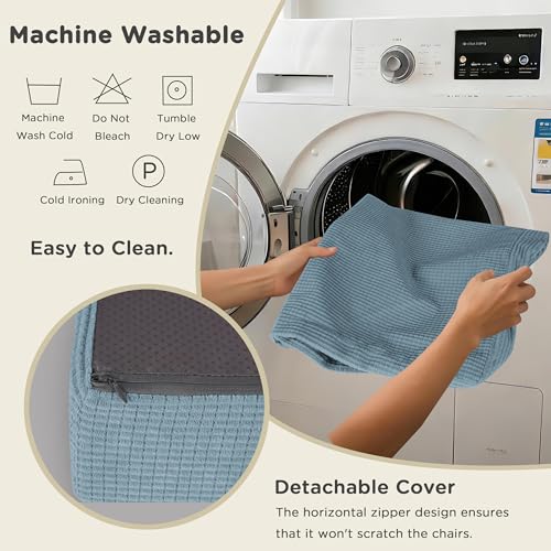 AddGrace High Density Recliner Cushion for Elderly 20x20in Blue - color: Dusty Blue