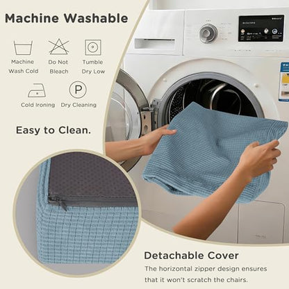 AddGrace High Density Recliner Cushion for Elderly 20x20in Blue - color: Dusty Blue