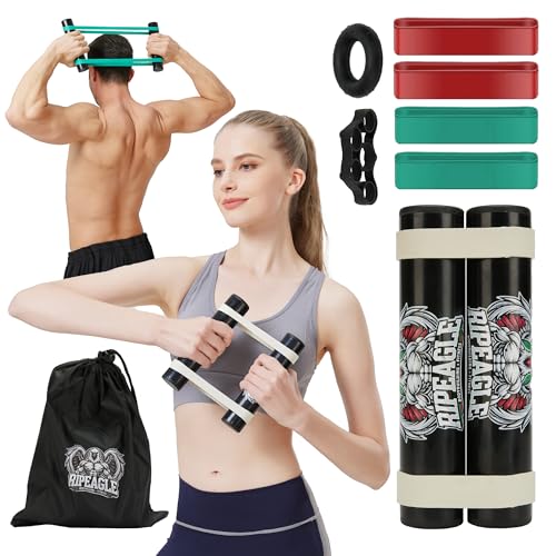 Rip Stick Workout Equipment - Adjustable Resistance Bands, Portable Upper Body Exercise Tool for Shoulder, Joint Rehab, Core, Muscle Building, Ripstick Home Gym Strength Training Accessories