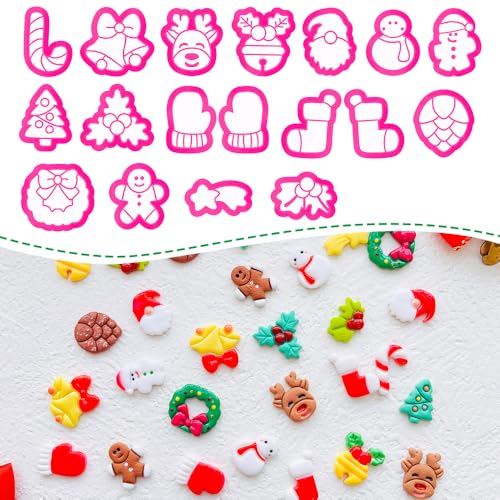 Holiday Theme Polymer Clay Cutters Set – Molds, Clay Cutters for Polymer Clay, Clay Earring Cutters, Clay Tools - color: F color