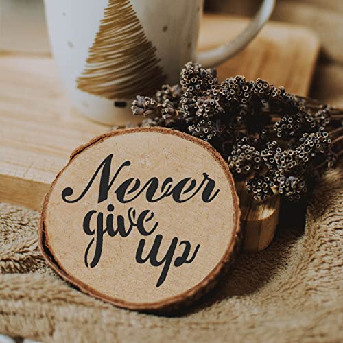 25 Pieces Inspirational Word Stencil, Reusable Motivational Stencils for Painting on Wood Signs Wall Fabric Home Decor (3 Inches)