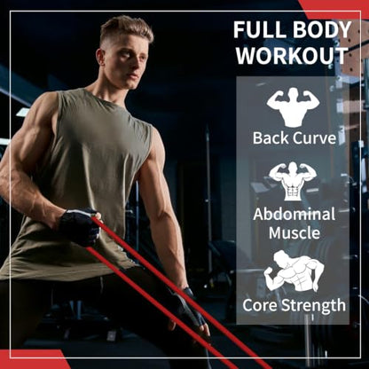 12-Pack Resistance Bands Set - Pull Up Assist, Strength Training & Physical Therapy for Home Gym | Exercise Loop Bands for Men & Women - color: Red 15-35lbs