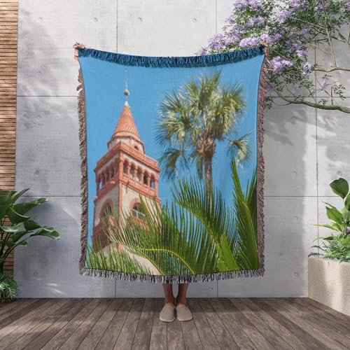 3dRose Hotel Ponce de Leon, Flagler College, Florida Woven Blanket