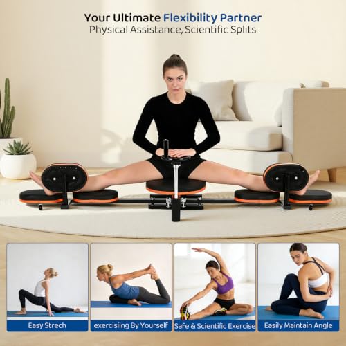 Leg Stretcher Machine, 200° Adjustable Split Trainer, 220 lb Steel Frame
