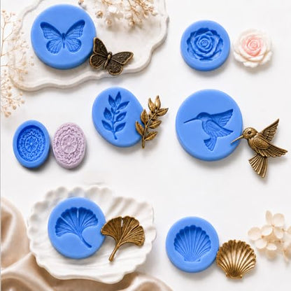 Silicone Putty, 1LB Flexible Silicone Mold Making Kit, Non-Toxic, Easy 1:1 Mixing Ratio, Fast Cured & Reusable Molding Compound for Resin, Soap, Wax, Jewelry Making